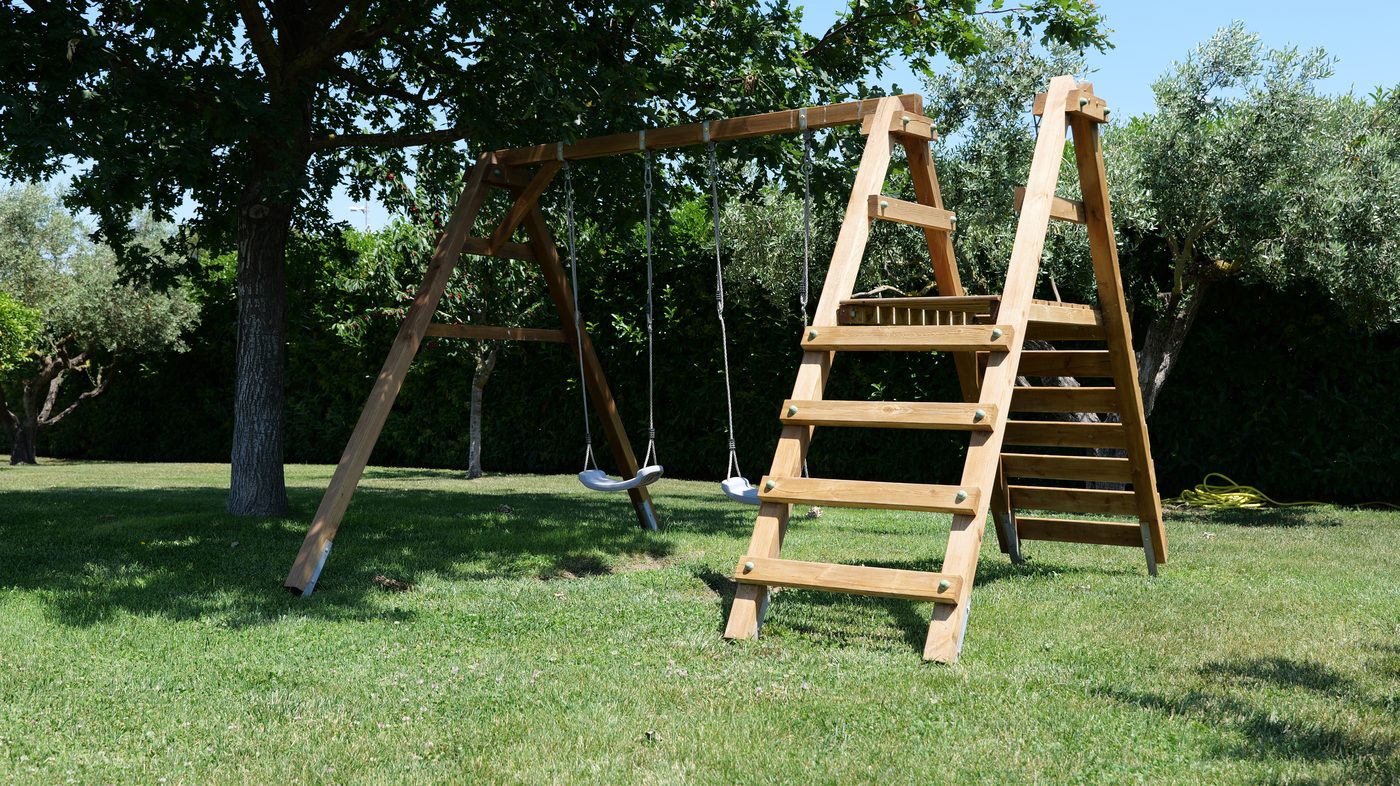 Area gioco nel giardino della location