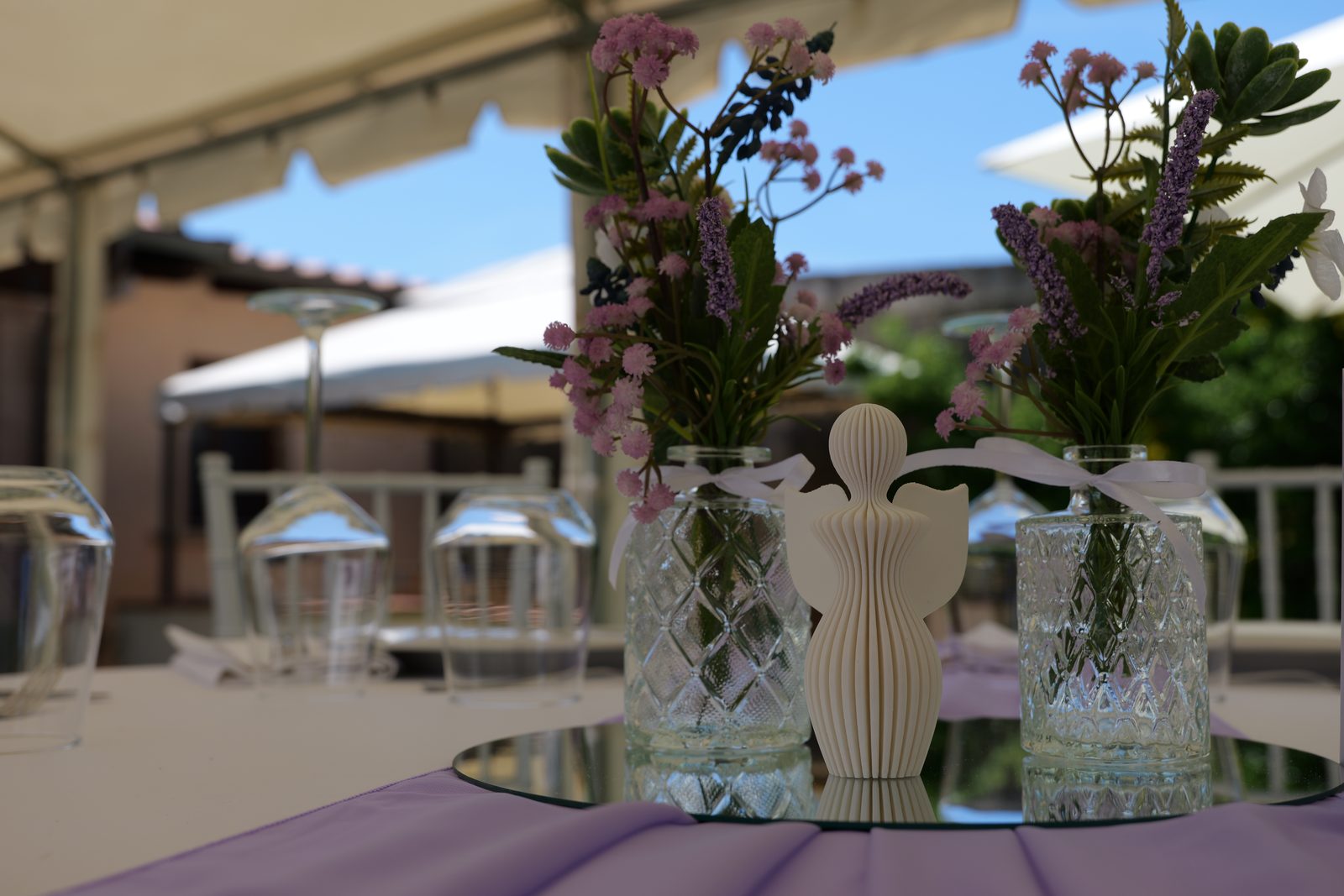 Centrotavola e mise en place elegante